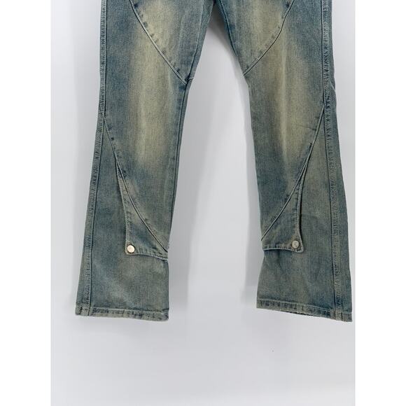 UNBRANDED Women's Light Blue Y2K Streetwear Straight Leg Regular Fit Jeans SZ S - Picture 5 of 10